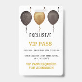 Witte Gouden Verjaardagsfeest Foto Aangepaste Pas Badge (Achterkant)