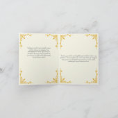 Witte gouden vintage afstudeeruitnodiging (Binnen)