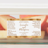 Witte & Gouden Waterdichte Kosmetische Druppelfles Labels (Aangebracht)