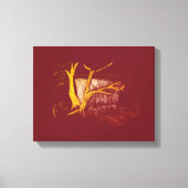 Witte Gouden Waterval Canvas Print (Voorkant)