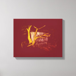 Witte Gouden Waterval Canvas Print