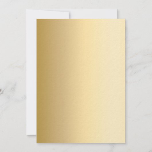 Witte goudflorelegant botanische luxueuze bruiloft kaart (Achterkant)