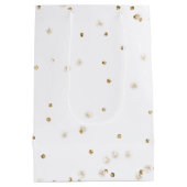 Witte goudglitter confetti spargel        medium cadeauzakje (Achterkant)