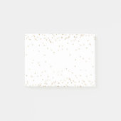 Witte goudglitter confetti spargel post-it® notes (Voorkant)