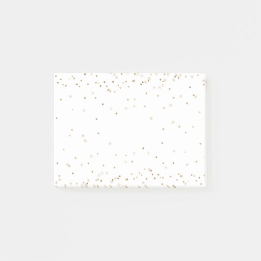 Witte goudglitter confetti spargel post-it® notes (Voorkant)