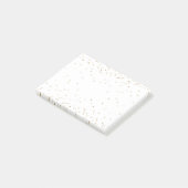 Witte goudglitter confetti spargel post-it® notes (Schuin)