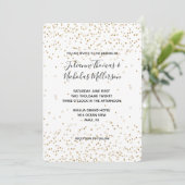 Witte goudglitter confetti sparkle Weddenschap   Kaart (Staand voorkant)