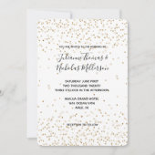 Witte goudglitter confetti sparkle Weddenschap   Kaart (Voorkant)