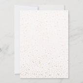 Witte goudglitter elegant huwelijksuitnodiging kaart (Achterkant)