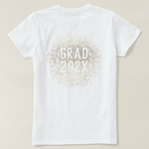 Witte goudlegant Folie Botanische preparaten Afstu T-shirt