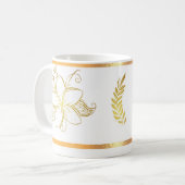 Witte goudmageremelkkoffie-Mok Koffiemok (Voorkant links)