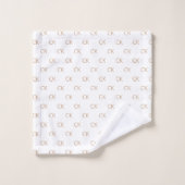 Witte goudmonogram initiaal moderne elegant bad handdoek (Wasdoekje)