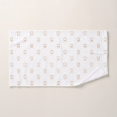 Witte goudmonogram initiaal moderne elegant bad handdoek (Handdoek)