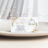 Witte, goudpompoenboeken voor herfst voor baby informatiekaartje