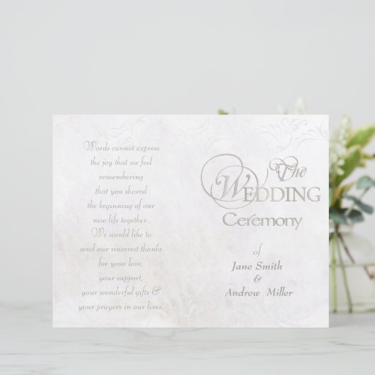 Witte goudtrouwprogramma's (Staand voorkant)