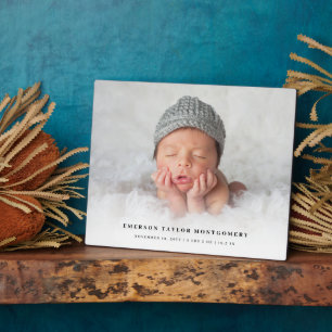 Witte Gradiënt Babyfoto – Minimaal Baby Cadeau Fotoplaat