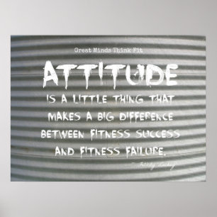 Witte graffiti op gegolfd IJzerfitnessPoster! Poster