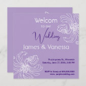 Witte grafische pioen. kaart (Voorkant / Achterkant)