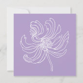 Witte grafische pioen. kaart (Achterkant)