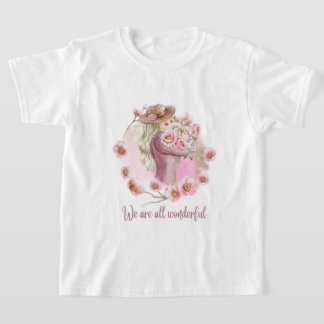 Witte grafische T-shirt voor meisje We zijn vol wo