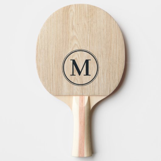 Witte granaat Monogram Tafeltennisbatje (Voorkant)