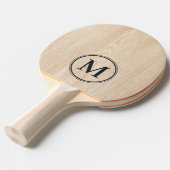 Witte granaat Monogram Tafeltennisbatje (Voorkant Gekanteld)