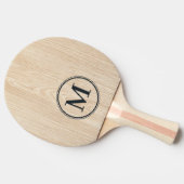 Witte granaat Monogram Tafeltennisbatje (Zijkant)