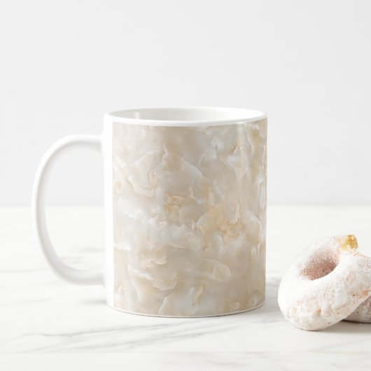 Witte graniet koffiemok (Met donut)