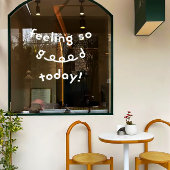 Witte Grappige Goede Vibes Window Cling Decal Deco