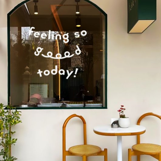 Witte Grappige Goede Vibes Window Cling Decal Deco