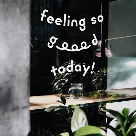 Witte Grappige Goede Vibes Window Cling Decal Deco