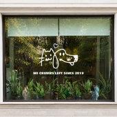 Witte Grappige Huisdieren Winkel Raam Sticker Deco