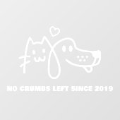 Witte Grappige Huisdierenwinkel Raam Sticker Decor (Vel)