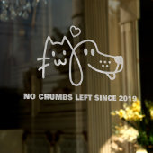 Witte Grappige Huisdierenwinkel Raamfolie Decorati Raamsticker