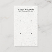 WITTE GRAY TERRAZZO 2 STUD EARRING DISPLAY CARD VISITEKAARTJE (Voorkant)