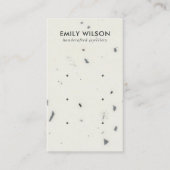 WITTE GRAY TERRAZZO 3 STUD EARRING DISPLAY CARD VISITEKAARTJE (Voorkant)