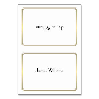 Witte Great Gatsby Art Deco Gouden Plaatskaartjes Kaart