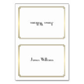 Witte Great Gatsby Art Deco Gouden Plaatskaartjes Kaart (Voorkant)