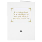 Witte Great Gatsby Art Deco Huwelijksprogramma Kaa (Achterkant)