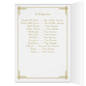 Witte Great Gatsby Art Deco Huwelijksprogramma Kaa (Binnen (Links))