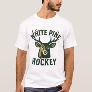 Witte grenen hockeyboksen college officiële vintag t-shirt
