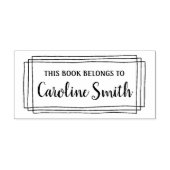  witte grens dit boek behoort tot  zelfinktende stempel (Design)