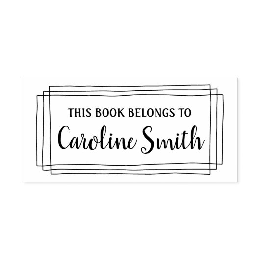 witte grens dit boek behoort tot zelfinktende stempel (Design)