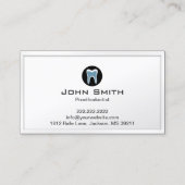 Witte grens tandprothesist visitekaartje (Voorkant)