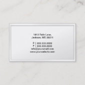 Witte Grensmonogram Pilot/Aviator Visitekaartje (Achterkant)