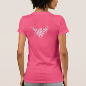 WITTE GRIFFINS EN BLOEMEN MET ROZE RUBY GEM T-SHIRT (Achterkant)
