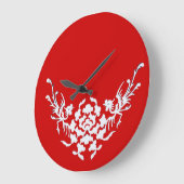 WITTE GRIFFINS EN RODE STROMEN GROTE KLOK (Hoek)