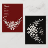 WITTE GRIFFINS MONOGRAM rood zwart Visitekaartje (Voorkant / Achterkant)