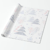 Witte grijs en pastelroze cadeaupapier (Uitgerold)