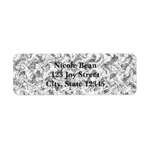 Witte & grijze abstracte rook grunge jongens stick etiket